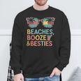 Beaches Booze Besties 夏休み 旅行 ギフト スウェットシャツ 高齢者への贈り物