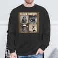 Black Cowboy Western Rodeo Melanin Black History Texas Retro Sweatshirt Gifts for Old Men