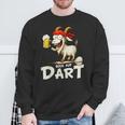 Bock Auf Dart ヤギとビールジョッキ 面白いダーツプレーヤー スウェットシャツ 高齢者への贈り物