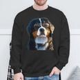 Boyero De Berna Con Gafas Deol Perro Dulce Camisa de entrenamiento Regalos para ancianos