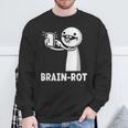 Brain Rot シャツ Word Of The Yeartickman Brainrot スウェットシャツ 高齢者への贈り物