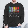 I Can't I Have Aurfboard Meetingurfing ファニーサーファーtシャツ スウェットシャツ 高齢者への贈り物