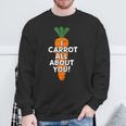 I Carrot All About You 面白い 野菜しゃれ 野菜愛好家 スウェットシャツ 高齢者への贈り物