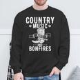 Country Music And Bonfire ウエスタンカントリーラインダンスブーツ スウェットシャツ 高齢者への贈り物
