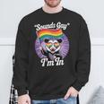 Cute Lgbtq Possum Holding Flag With Sounds Gay Quote Sweatshirt Gifts for Old Men
