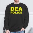 Dea Police Drug Enforcement Administration フロントとバック スウェットシャツ 高齢者への贈り物