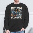 Denim And Diamonds African Melanin Swag Cowgirls Western Sweatshirt Gifts for Old Men