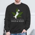Dog And Weed ファニーマリファナtシャツ スウェットシャツ 高齢者への贈り物