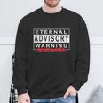 Eternal Advisory Warning Jesus Lives Cool Christmas スウェットシャツ 高齢者への贈り物