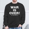 Exclusive War Is Over 限定版 ブラック If You Want It スウェットシャツ 高齢者への贈り物
