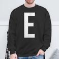 E字アルファベット モノグラム イニシャル スウェットシャツ 高齢者への贈り物