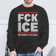 F-Ck Ice No Human Is Illegal Retro Sweatshirt Gifts for Old Men
