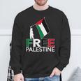 Free Palestine パレスチナ国旗 フリーガザtシャツ スウェットシャツ 高齢者への贈り物