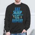 Eat Sleep Yeet Repeat Vintage Yeet Apparel Sweatshirt Gifts for Old Men