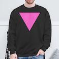 Gay Pride Upside Down Pink Triangle スウェットシャツ 高齢者への贈り物