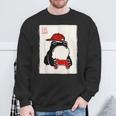 Grumpy Frog Gamer Bruh Ink Painting Japanese Gamer Sweatshirt Gifts for Old Men