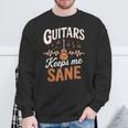 Guitars Keep Meane Pun Guitarists アコースティックギター スウェットシャツ 高齢者への贈り物