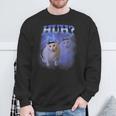 Huh Silly Cat Meme Oddly Bootleg Specific Dank Meme Sweatshirt Gifts for Old Men