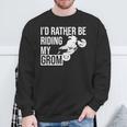 I'd Rather Be Riding My Grom スウェットシャツ 高齢者への贈り物
