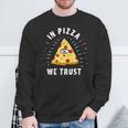 In Pizza We Trust Alleeing Eye Illuminati Faith スウェットシャツ 高齢者への贈り物