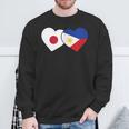Japanese Flag Phillipinesフィリピンの遺産 フィリピンのルーツ 日本の国旗 フィリピンの国旗 スウェットシャツ 高齢者への贈り物