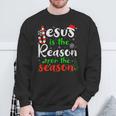 Jesus Is The Reason For Theeason クリスマス 神の信仰 スウェットシャツ 高齢者への贈り物
