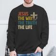 Jesus The Way The Truth The Life クリスチャン 信者 キリスト スウェットシャツ 高齢者への贈り物
