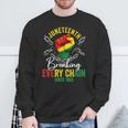 Junenth Freedom Breaking Chains Since 1865 Black Pride Sweatshirt Gifts for Old Men