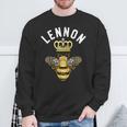 Lennon Name Lennon 誕生日プレゼント 女王冠 蜂 レノン スウェットシャツ 高齢者への贈り物
