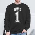 Lewisサポーター番号 1番の大ファン 長袖tシャツ スウェットシャツ 高齢者への贈り物