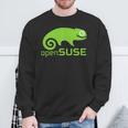 Linux Opensuse ラバーtシャツ タグライン&ロゴ オープンソースos スウェットシャツ 高齢者への贈り物