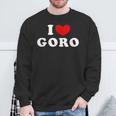 I Love Goro 私は愛する Goro スウェットシャツ 高齢者への贈り物