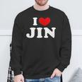I Love Jin 私は愛する Jin スウェットシャツ 高齢者への贈り物