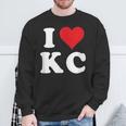 I Love Kc Initials I Heart KC First Last Name K C スウェットシャツ 高齢者への贈り物