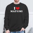 I Love Mayumi 私は愛する Mayumi スウェットシャツ 高齢者への贈り物