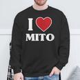 I Love Mito、ハートのある日本の都市 スウェットシャツ 高齢者への贈り物