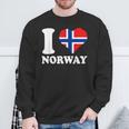 I Love Norwegian Pride ノルウェーのルーツ ノルウェー国旗 スウェットシャツ 高齢者への贈り物