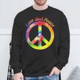 Love Peace 60年代70年代ヒッピーコスチューム Love Peace スウェットシャツ 高齢者への贈り物
