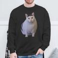 Meme Huh Catミームハァキャット面白い スウェットシャツ 高齢者への贈り物