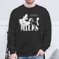 Miles Jazz Wisdom トランペットミュージシャン 1色 スウェットシャツ 高齢者への贈り物
