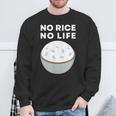 No Rice No Life おかしいご飯、アジア料理 スウェットシャツ 高齢者への贈り物