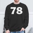 Number 78 、Eventy-8 ジャージ スポーツ 誕生日 スウェットシャツ 高齢者への贈り物