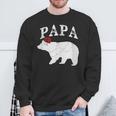 Papa Bear Xmas Buffalo Plaid Lights Matching Family Pajama スウェットシャツ 高齢者への贈り物