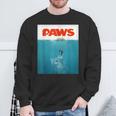 Paws Cat ファニーtシャツ、子猫映画ポスターパロディ スウェットシャツ 高齢者への贈り物