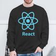 Reactjs ReactJs 公式ロゴ Javascript フレームワーク スウェットシャツ 高齢者への贈り物