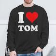 Red Heart I Love Tom スウェットシャツ 高齢者への贈り物