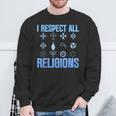 I Respect All Religions 精神性 寛容 受容 スウェットシャツ 高齢者への贈り物