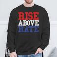 Rise Above Hate Red And Blue America スウェットシャツ 高齢者への贈り物