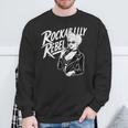 Rockabilly Rebel Blonde Pinup With Attitude Graphic スウェットシャツ 高齢者への贈り物