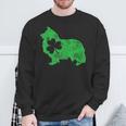 Shetlandheepdog シェルティ セントパトリックデー メンズ シャムロックドッグ スウェットシャツ 高齢者への贈り物